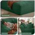 thumbnail image 6 of GNIXUU 78.8"W Oversized Double Chaise Lounge Sofa Indoor, Corduroy Boneless Upholstered Cloud Couch, Loveseat Sleeper Bed, Modern Comfy Floor Chair for Living Room Apartment Office,Green, 6 of 8
