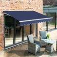 thumbnail image 4 of MCombo 13'x8' Manual Retractable Patio Awning Sunshade Shelter Window Door Awning Commercial Grade - Quality 100% 280G Polyester Outdoor Canopy Aluminum Frame, 4 of 11
