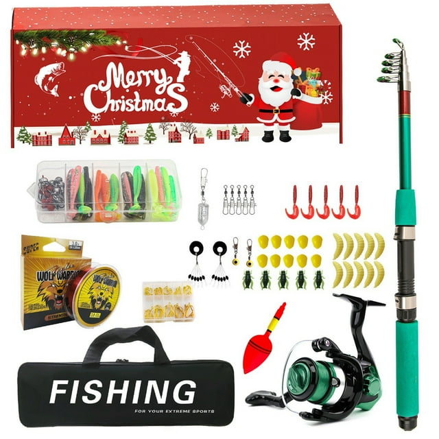 Riforla Dingbear Telescopic Fishing Rod Mini Fishing Rod Long Range Casting Sea Fishing Rod Not Easy to Break Easy to Carry Suitable for Lakes and Oceans Red