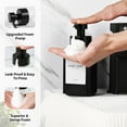 thumbnail image 3 of LZLINGMEI 2Pcs Foaming Soap Dispenser, Foaming Hand Soap Dispenser Set,Refillable Foam Soap Dispenser With Foaming Pump, Labels, Square Foam Soap Hand Dispenser For Bathroom, Kitchen, 3 of 14