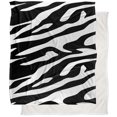 thumbnail image 1 of Logovision Zebra Print Silky Touch Sherpa Back Super Soft Throw Blanket, 1 of 5
