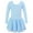 Light Blue, variant on Girl's Spring and Autumn Long Sleeved Round Neck Elastic Tight-fitting Top Ruffle Edge Dress 2-12 Years Old Purple 11-12Years