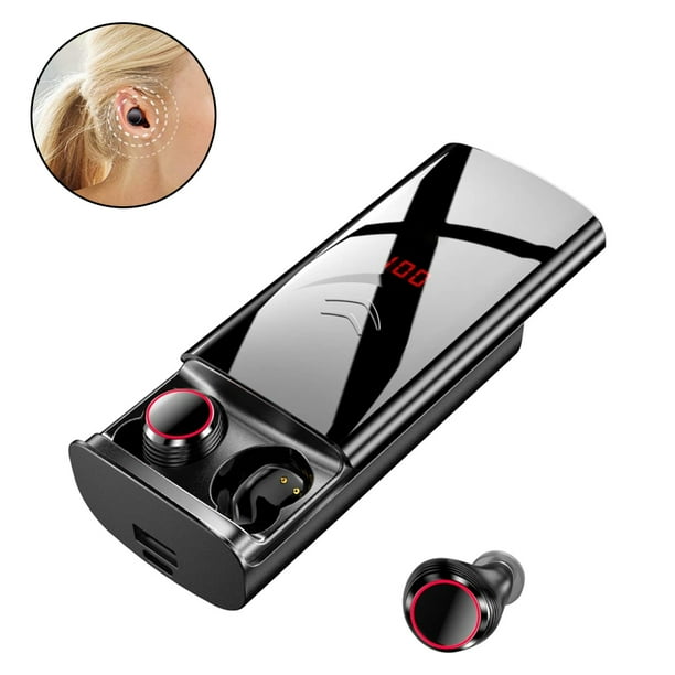 Audífonos inalámbricos verdaderos, NEUWIT Bluetooth 5.0 TWS, micrófono binaural, miniauriculares intrauditivos con graves estéreo HD de 28 H de tiempo de reproducción, auriculares para correr,