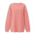 thumbnail image 4 of DondPO Womens Pullover Sweatshirts Oversized Sweatshirt For Women Long Sleeve Crewneck Fall 2023 Trendy Clothes Women Hoodies Pullover Sweatshirt for Women Trendy Pink 5XL, 4 of 4