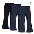thumbnail image 2 of Agkizg Girls High Waist Flare Leggings Stretchy Yoga Pants for Fall Sports (3-Pack), Sizes 14-15 Years, 2 of 5