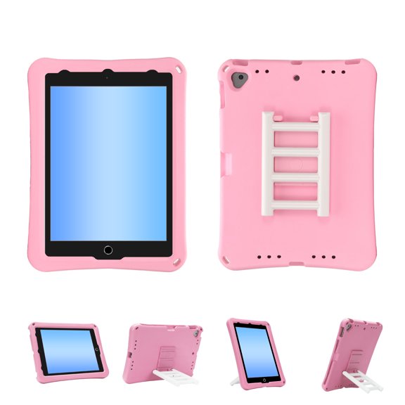 Kids Case for iPad Mini 1/2/3/4/5 7.9 inch Tablet Case with Rotatable Stand, Kids Friendly EVA Foam Shockproof Drop Protective Cute Cover for iPad Mini 1/2/3/4/5 7.9 inch, Pink