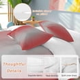 thumbnail image 3 of Red Grey Ombre Bedding 3 Piece Duvet Cover Set Queen Size, Modern Gradient Abstract Art Soft Microfiber Comforter Cover with Zipper Closure & Pillowcases, Wrinkle & FadeResistant Quilt Cover, 3 of 9
