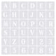 thumbnail image 1 of Plantillas de Letras y Números Uxcell de 2 Pulgadas, Set Reutilizable de Plantillas de Números y Letras de 3" de Ancho con Anillo, Blanco, Paquete de 36, 1 of 7