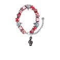 thumbnail image 2 of Silvertone Black Clef Red Christmas Bead Bracelet, 2 of 4