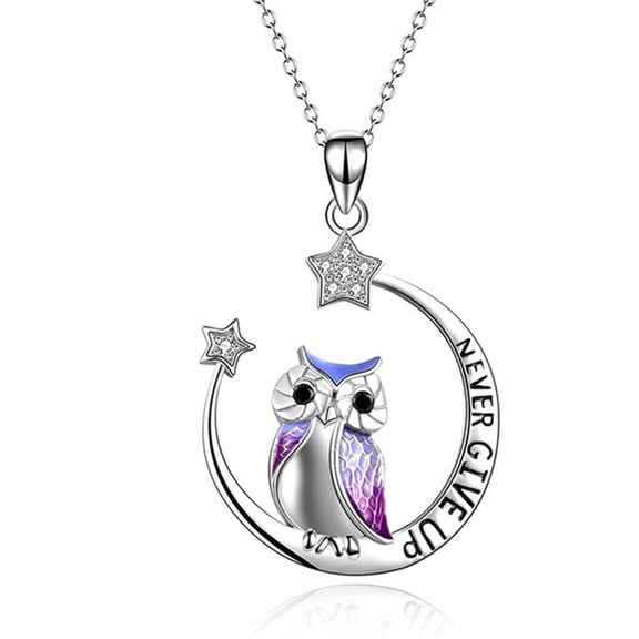 Hxlazmoo Alloy Star and Owl Necklace for Women - Fashionable Jewelry Gift for Birthdays, Christmas, and Anniversaries
