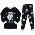 thumbnail image 4 of HFHAPW Toddler Girl Boys Pajamas Set Kids PJs Fall Winter Sleepwear 2 Piece Long Sleeve Top and Pants Jammies, 4 of 8