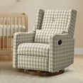 thumbnail image 2 of Spruce & Spring Manual Swivel Glider Recliner with Storage Pocket, Beige Gingham, 2 of 14