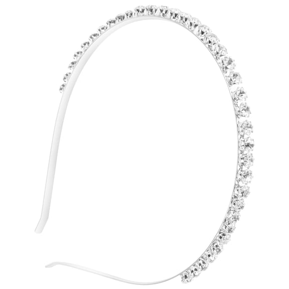 FRCOLOR 1Pack Girls Headbands Curved Dark Grey Alloy For Party And Graduation Events