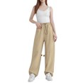 thumbnail image 5 of Girls' Quick-Dry Hiking Pants Lightweight Water-Resistant Baggy Joggers with Pockets Khaki L, 5 of 5