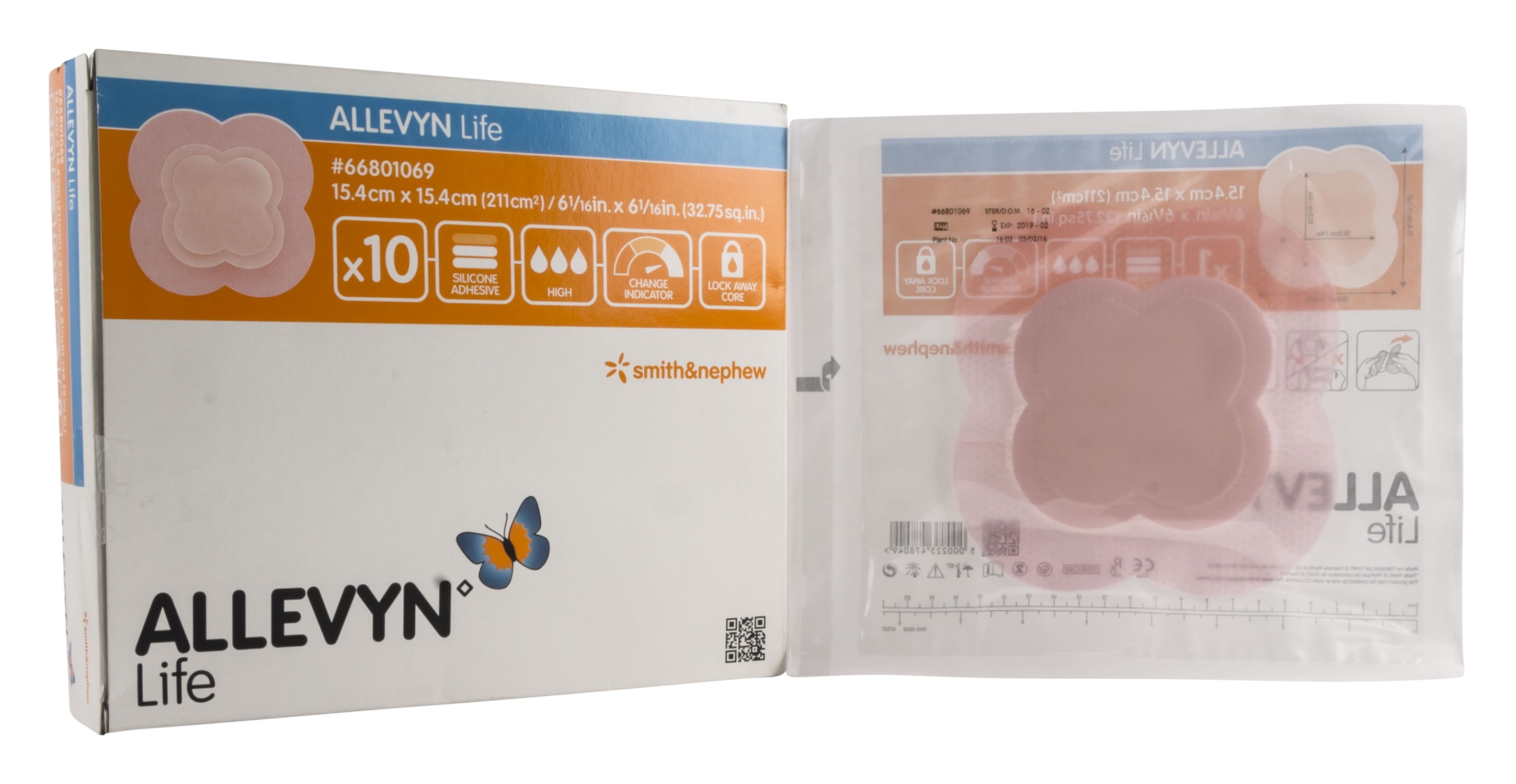 Smith and Nephew 66801069 Allevyn Life Foam Adhesive Dressings 6.06" x