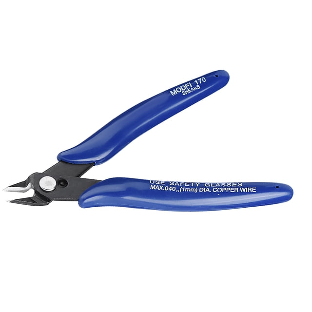 Wire Cutter Compact, Lightweight Nippers Wire Cutter Diagonal Blue Spring Loaded Side Cutting For Cutting Wire Electronic Foot Trimming Plastic Products