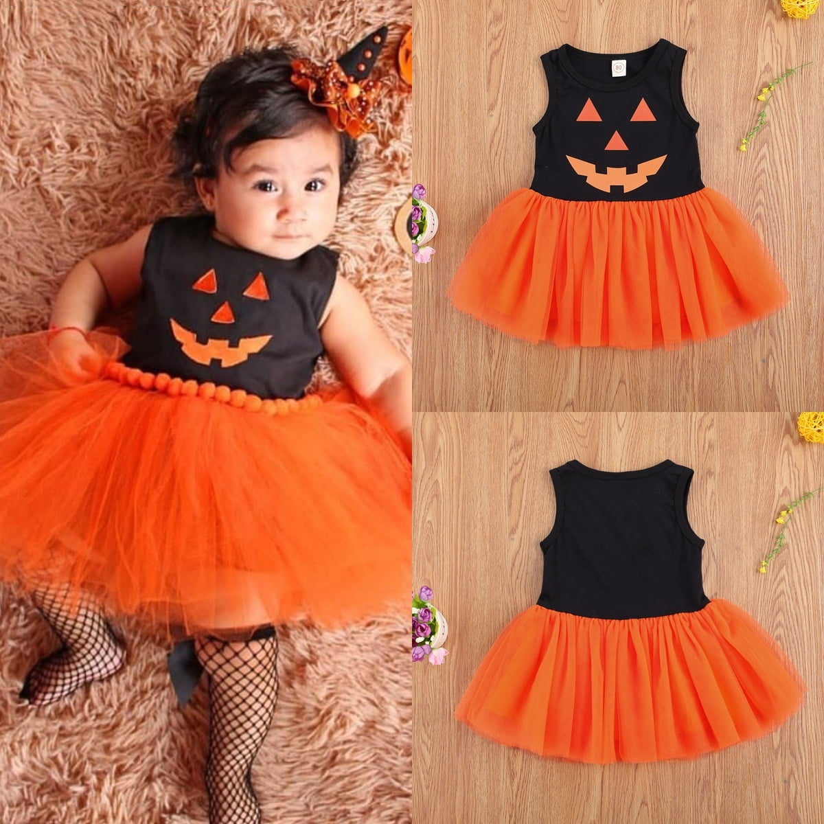 orange dress for baby girl