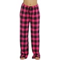 thumbnail image 2 of Aricy Flannel Fuzzy Pajama Pants Women Comfy Soft Fluffy Plush Plaid Pj Pants Drawstring High Waisted Wide Leg Lounge Pants, 2 of 3