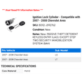 thumbnail image 2 of Ignition Lock Cylinder - Compatible with 2007 - 2008 Chevy Aveo, 2 of 2