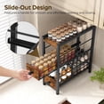 thumbnail image 4 of Spice Rack, 3-Tier Pull Out Spice Rack Organizer for Countertop, Narrow Kitchen Countertop Storage Shelf with 2 Drawers, for Kitchen, Cafe, Rustic Brown and Black SR02BR, 4 of 9