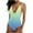 Light Blue, variant on Sentmoon Swimsuits for Women Spaghetti Strap Sleeveless Bikinis for Women Women Fasion Print Strappy Back Set Swimsuits Plus Size Bathing Suits Tankinis Swimwear Yellow XXXL