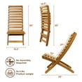 thumbnail image 5 of Melino 2PCS Wooden Folding Chairs, FSC Certified Acacia Low Profile Adirondack Chairs, 5 of 8
