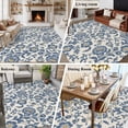 thumbnail image 5 of Blue Flowers Area Rugs 6'x9', Washable Small Throw Rugs for Kitchen Dining room, Spring Floral Elegant Pastoral Rustic Indoor Outdoor Rug Non-Slip Low Pile Carpet Runner Reversible Floor Mats, 5 of 8