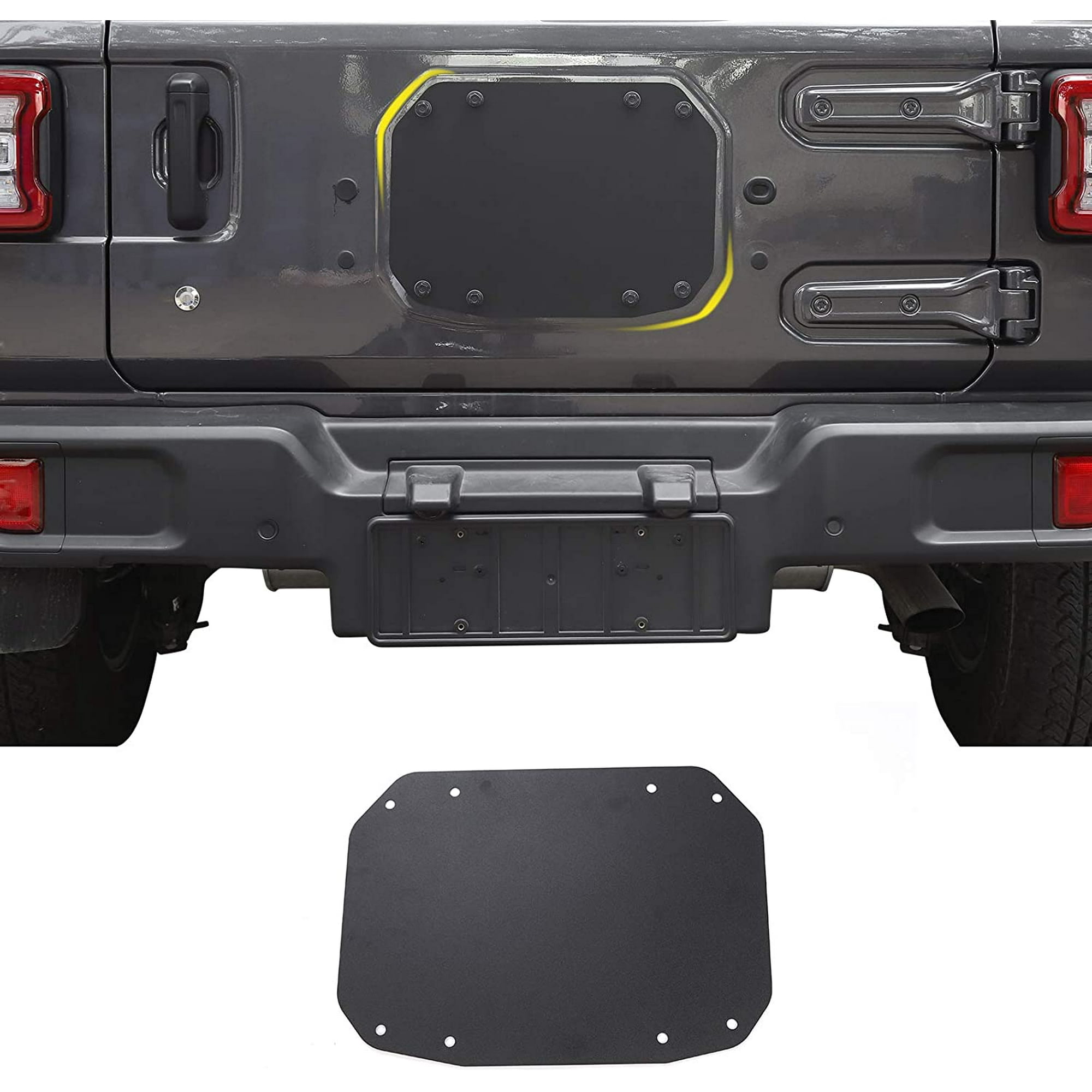 Spare Tire Carrier Delete Filler Plate Tramp Stamp Tailgate Vent-Plate  Cover with Aluminum for 2018-2020 Jeep Wrangler JL & Unlimited (No Logo) |  Walmart Canada