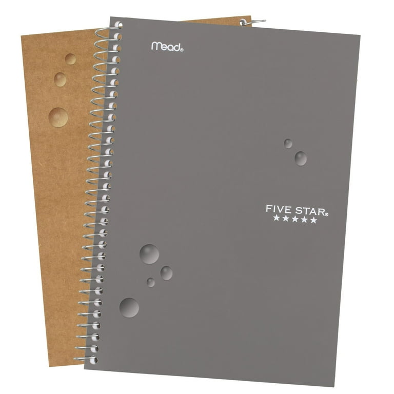 Five Star Wirebound Notebook, 2 Subject, College Ruled, 6