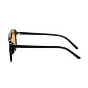 Trendy Orange Yellow Tint Lens Aviator Women Men 70s Glasses Retro Oversized Sunglasses