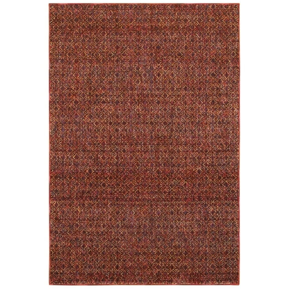 Oriental Weavers Atlas Area Rug 8048K Red Single-Color Vibrant 1' 10" x 3' 2" Rectangle