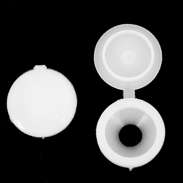 CATIEBYE 100pcs White Plastic Screw Caps Decorative Covers for Home Use ABS Durable Easy Installation
