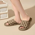 thumbnail image 2 of Wensltd House Slippers for Guests Solid Color Breathable Comfortable Open Toe Indoor Slipper, 2 of 5