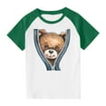 thumbnail image 1 of RXIRUCGD 2025 Vêtements d'Été pour Enfants Tout-Petits Garçons Filles Mode Mignon Col Rond Imprimé Manches Courtes Haut, 1 of 7