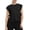 Black, variant on Noric Women's Solid Sleeveless Side Tie Tank Topss Cropped Casual Sporty Trendy Workout Blouse