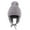Gray, variant on Children Winter Hat Thick Solid Color Head Ear Protection Plush Ball Decor Lace Up Windproof Elastic Cold Resistant Unisex Baby Cap Beanie Winter Accessories