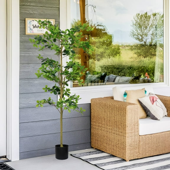 Black Olive Tree 180cm Artificial Faux Plant For Indoor Home&Office Decor Realistic Tall Decorative Potted Tree 1pcs Set  Perfect For Indoor Home Decoration