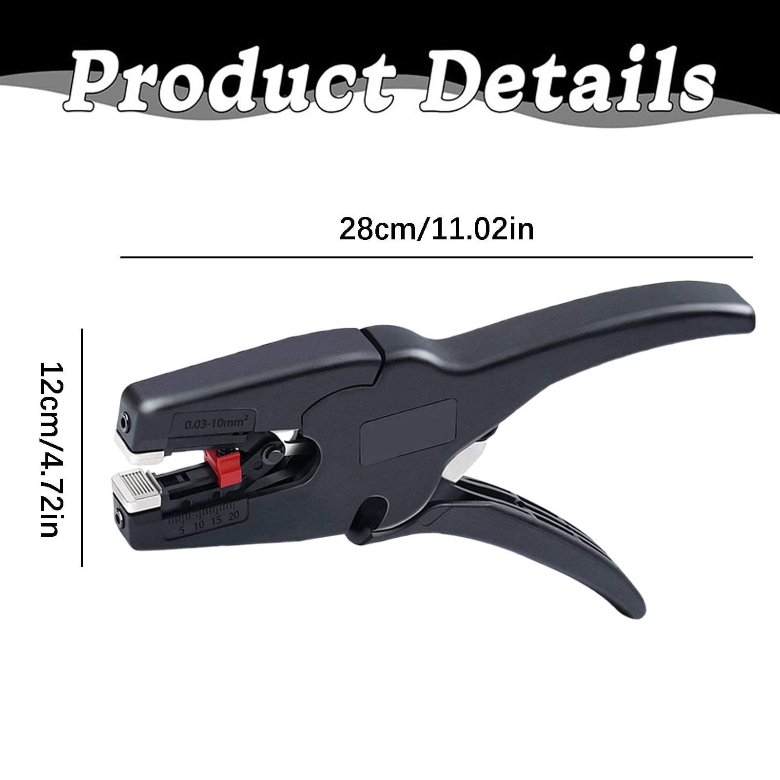 Wire Stripper, Wire Stripper Tool with Cutter and 2-in-1 Wire Stripping Tool Works for Electronic,Electric,Automotive from 0.25-0.75 inches