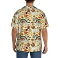 thumbnail image 3 of Logiee 70s Hippie Style Print Men's Button Down Shirts Short Sleeve, Summer Beach Shirts,Vacation Wedding Shirts,Men's Casual Button-Down Shirts with Pocket-X-Large, 3 of 5