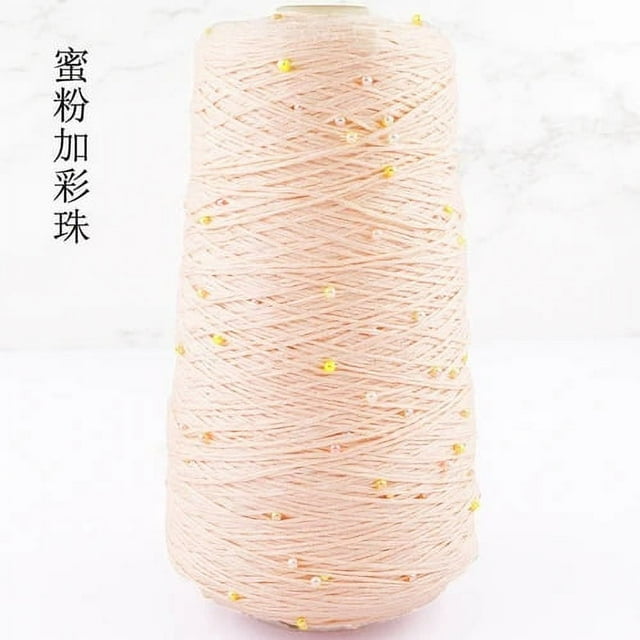 350g Pearl Mercerized Cotton Yarn Hand-knitted Cotton Pearl Lace Line Fine Crochet Thread Bead Thread Diy Hand-braided Thread