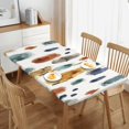 thumbnail image 2 of YFYANG 5FT Rectangular Table Cloth, Waterproof Polyester Vintage Abstract Watercolor Table Cover, Indoor Outdoor Decorative Tablecloths with Elastic Edge, 2 of 8