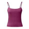 thumbnail image 6 of KHONTS Women's Basic Double Lined Scoop Neck Tanks Tops Adjustable Strap Cami Tank Summer Sleeveless Tops Purple S, 6 of 6
