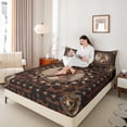 thumbnail image 4 of Manfei Western Shose Bed Sheets Set Queen Size, Texas Stars Bed Sheets Queen, Rustic Farmhouse Bedding Queen Size, Ultra Soft Bedroom Decor, 4 Pieces, 4 of 7