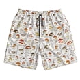 thumbnail image 3 of Uemuo Mushrooms And Butterflies Pattern Men's Swim Trunks Hawaiian Beach Bathing Suit Swimsuits Beach Quick-Dry Shorts with Pockets-Large, 3 of 9