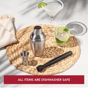 Vacu Vin Cocktail Set and Flask 4-Piece Bundle