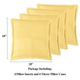thumbnail image 4 of Throw Pillows for Couch, Yamaziot 18" x 18" Decorative Pillow Accent Cushion for Sofa Bed Living Room, Yellow Corduroy, 4 Pack, 4 of 9