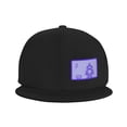 thumbnail image 3 of DouZhe Flat Brim Cap Snapback Hat, Robot Game Prints Adjustable Black Adult Baseball Cap, 3 of 6