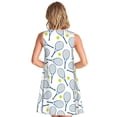 thumbnail image 6 of Lafuoo Tennis Rackets And Balls Pattern Women's Sleeveless Dress, Round Tie Pocket Short Sleeve Dress Summer Clothing, Suitable for Vacation, Leisure, Work-Small, 6 of 8