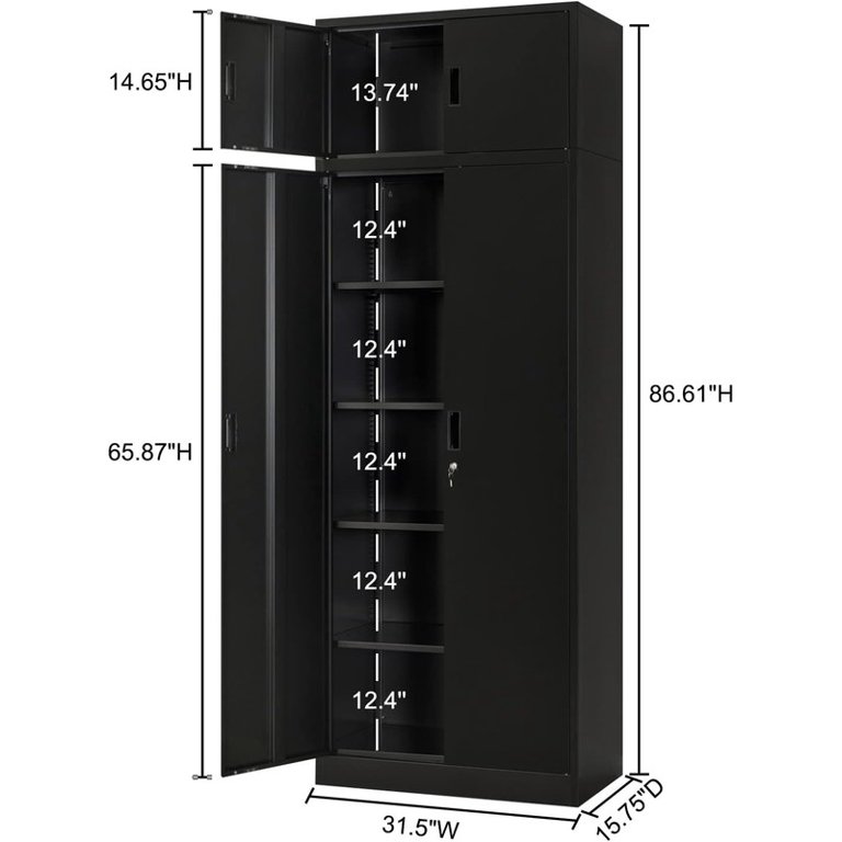 Tall steel clearance storage cabinet