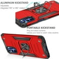 thumbnail image 4 of Circlemalls for Galaxy A14 5G Case, Tempered Glass Screen Protector, Ring Stand Shockproof Cover-Red, 4 of 5